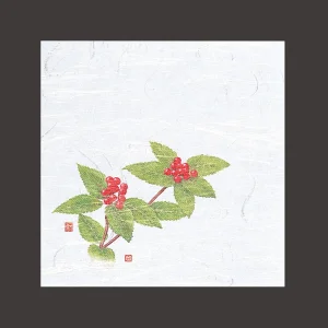 4寸OP懐石敷紙 千両  (100枚入)  (W65122)