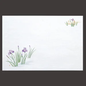 尺3雲竜和紙懐石まっと 枯淡 花しょうぶ  (100枚入)  (W65202)