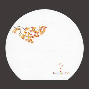尺3半月雲竜和紙懐石まっと 枯淡 紅葉  (100枚入)  (W65215)