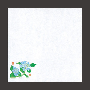 四季耐油天紙 (小) 紫陽花 (100枚入)  (W65480)
