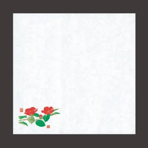 四季耐油天紙 (小) 椿 (100枚入)  (W65483)