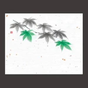 4x5寸花風情 青もみじ  (100枚入)  (W65969)