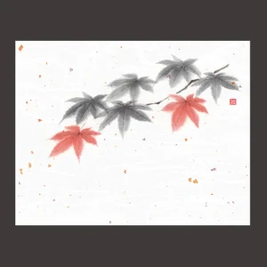 4x5寸花風情 赤もみじ  (100枚入)  (W65972)