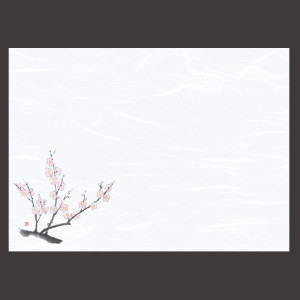 尺3雲竜和紙懐石まっと 花彩(はなさい) 梅  (100枚入)  (W66428)