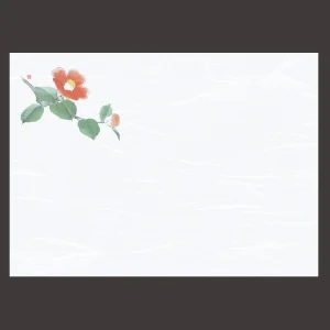 尺3雲竜和紙懐石まっと 花彩(はなさい) 椿  (100枚入)  (W66437)