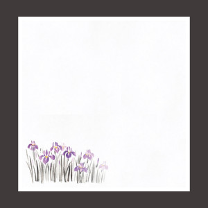 花宴耐油天紙 菖蒲 4寸 (100枚入)  (W68607)