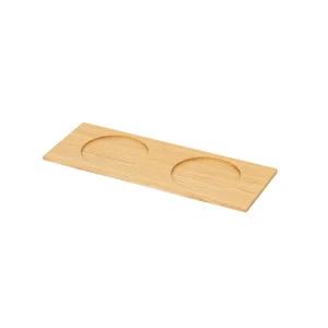 DS・ Tools Tray 長角  カップトレイ 2穴 タモクリア  (W49116)