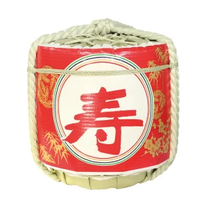 かざり 祝 菰樽  寿  赤  (W56682)