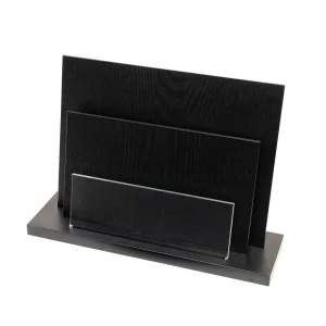 木製 卓上パンフレットスタンド  ブラック  (W58582)