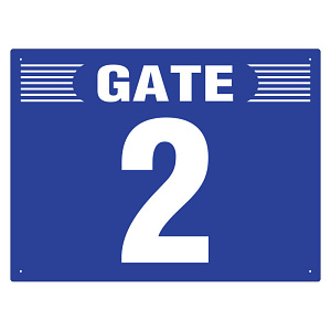 ゲート表示板 ヨコ GATE　 2 (305-301)