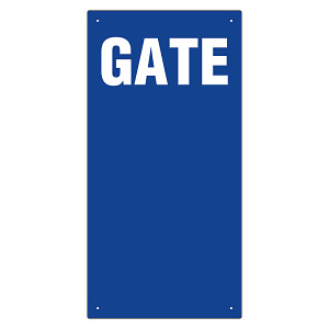 ゲート表示板　タテ　ＧＡＴＥ 無地 (305-34A)