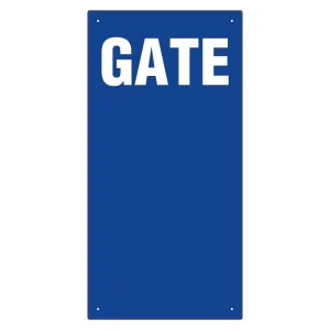 ゲート表示板　タテ　ＧＡＴＥ 無地 (305-34A)