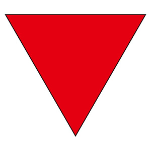 消防隊進入口ステッカー 反射タイプ 三角(2枚) (319-52)