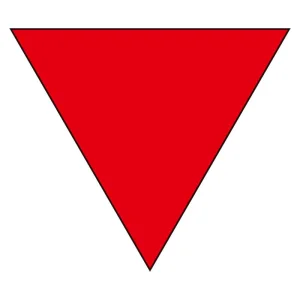 消防隊進入口ステッカー 反射タイプ 三角(2枚) (319-52)