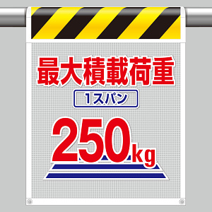 風抜けメッシュ標識 最大積載荷重250kg (342-805)