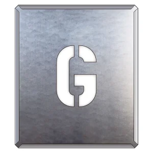 吹付け用アルファベットプレート 350×300 表示内容:G (349-21A)