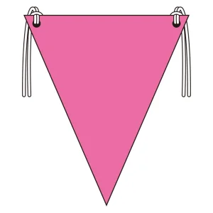 三角旗　蛍光ピンク　300×260mm (372-66)