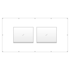 フェンスポケット 400×500標識2枚用 (383-751)