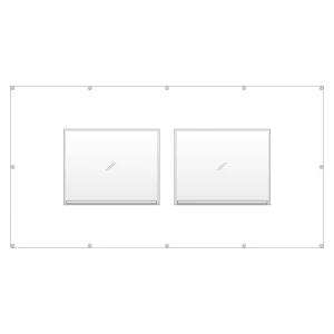 フェンスポケット 400×500標識2枚用 (383-751)