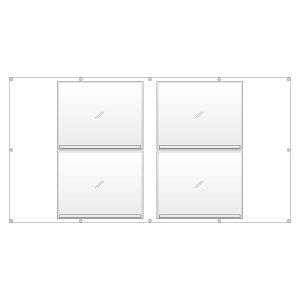 フェンスポケット 400×500標識4枚用 (383-761)