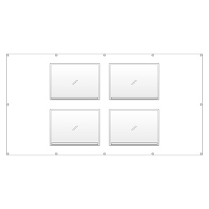 フェンスポケット A3用紙4枚用 (383-781)