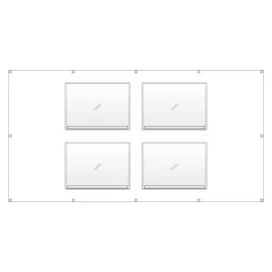 フェンスポケット A3用紙4枚用 (383-781)