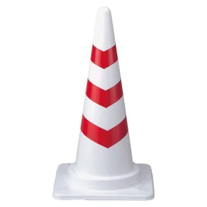 反射コーン 700mmH 白反射材赤 (385-10A)