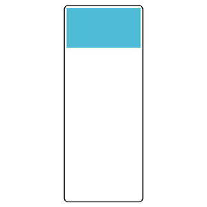 短冊型表示板 帯色：うすい青（マンセル値5B 6.5/8） (422-19)