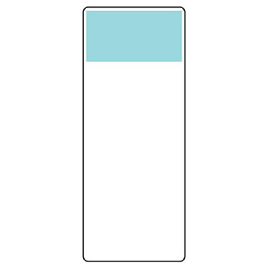 短冊型表示板 帯色：うすい水色（マンセル値2.5B 8/5） (422-20)