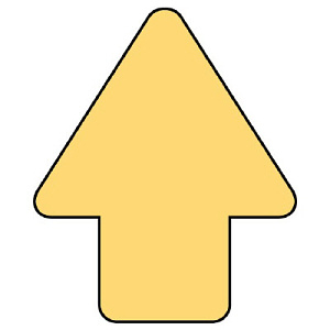 矢印ステッカー　10枚一組 うすい黄 (456-03)