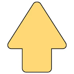 矢印ステッカー　10枚一組 うすい黄 (456-03)