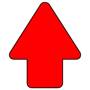 矢印ステッカー　10枚一組 赤 (456-07)