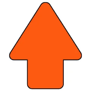 矢印ステッカー　10枚一組 黄赤 (456-08)