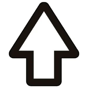 矢印ステッカー　10枚一組 白/黒フチ (456-20)