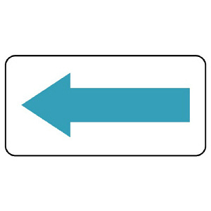 矢印ステッカー　10枚1組 水色 (458-07)