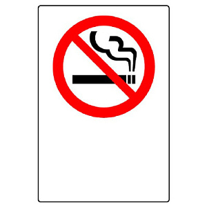 JIS規格安全標識 (ステッカー) 禁煙マークのみ 5枚入 (803-33B)