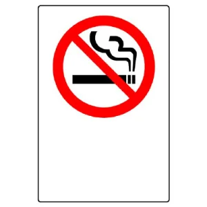 ステッカー（5枚入）JIS規格安全標識 150×100 禁煙マークのみ (803-33B)