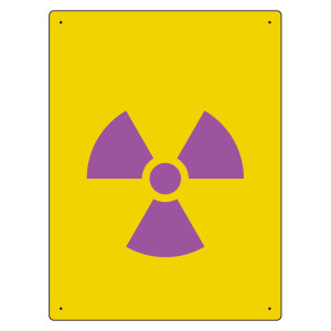 放射能標識 エコユニボード 400×300 放射能マーク(大) (817-47A)