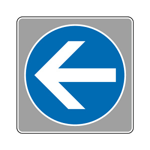 フロアカーペット用標識 矢印 大 青 (819-574)