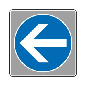 フロアカーペット用標識 矢印 大 青 (819-574)