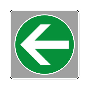 フロアカーペット用標識 矢印 大 緑 (819-575)