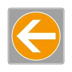 フロアカーペット用標識 矢印 大 橙 (819-576)