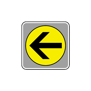 フロアカーペット用標識 矢印 小 黄 (819-583)