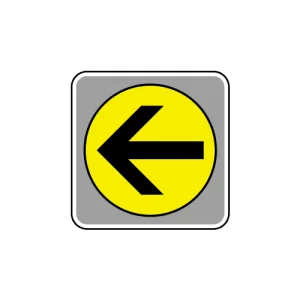 フロアカーペット用標識 矢印 小 黄 (819-583)