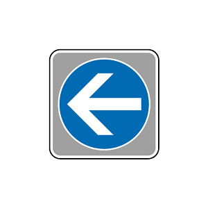 フロアカーペット用標識 矢印 小 青 (819-584)