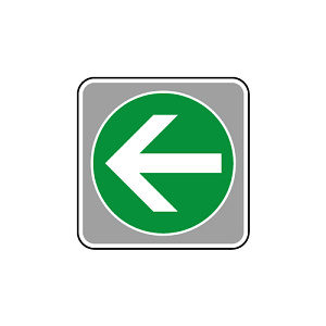 フロアカーペット用標識 矢印 小 緑 (819-585)