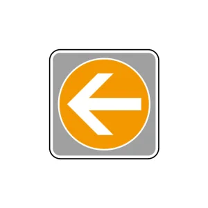 フロアカーペット用標識 矢印 小 橙 (819-586)