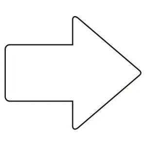 ユニピタ 矢印ステッカー 矢印 白 (819-72)