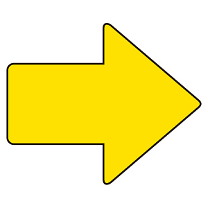 ユニピタ 矢印ステッカー 矢印 黄 (819-73)