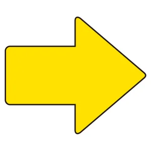 ユニピタ 矢印ステッカー 矢印 黄 (819-73)